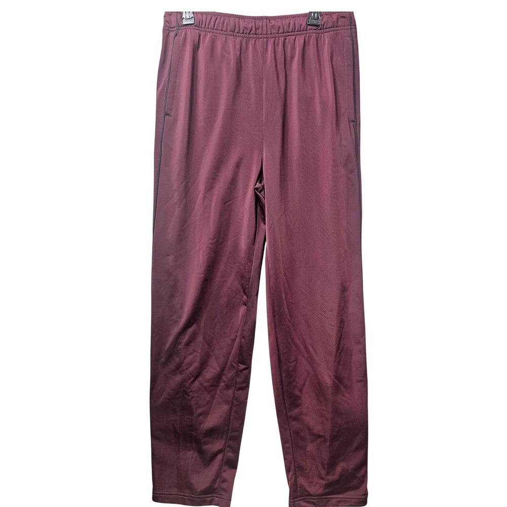 Xersion Mens Burgundy Athletic Track Pants Side Snap Vents Maroon XL